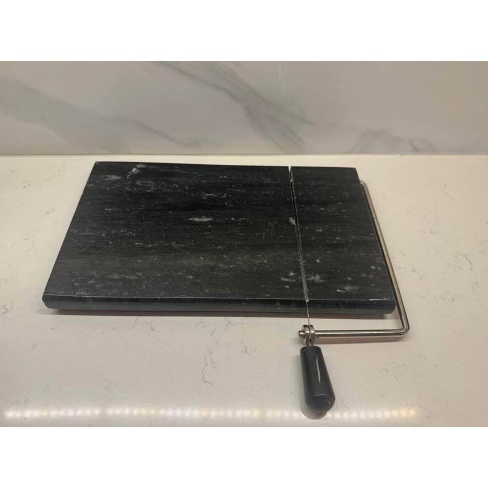 Natural Black Marble Cheese Slicer Butter Cutter